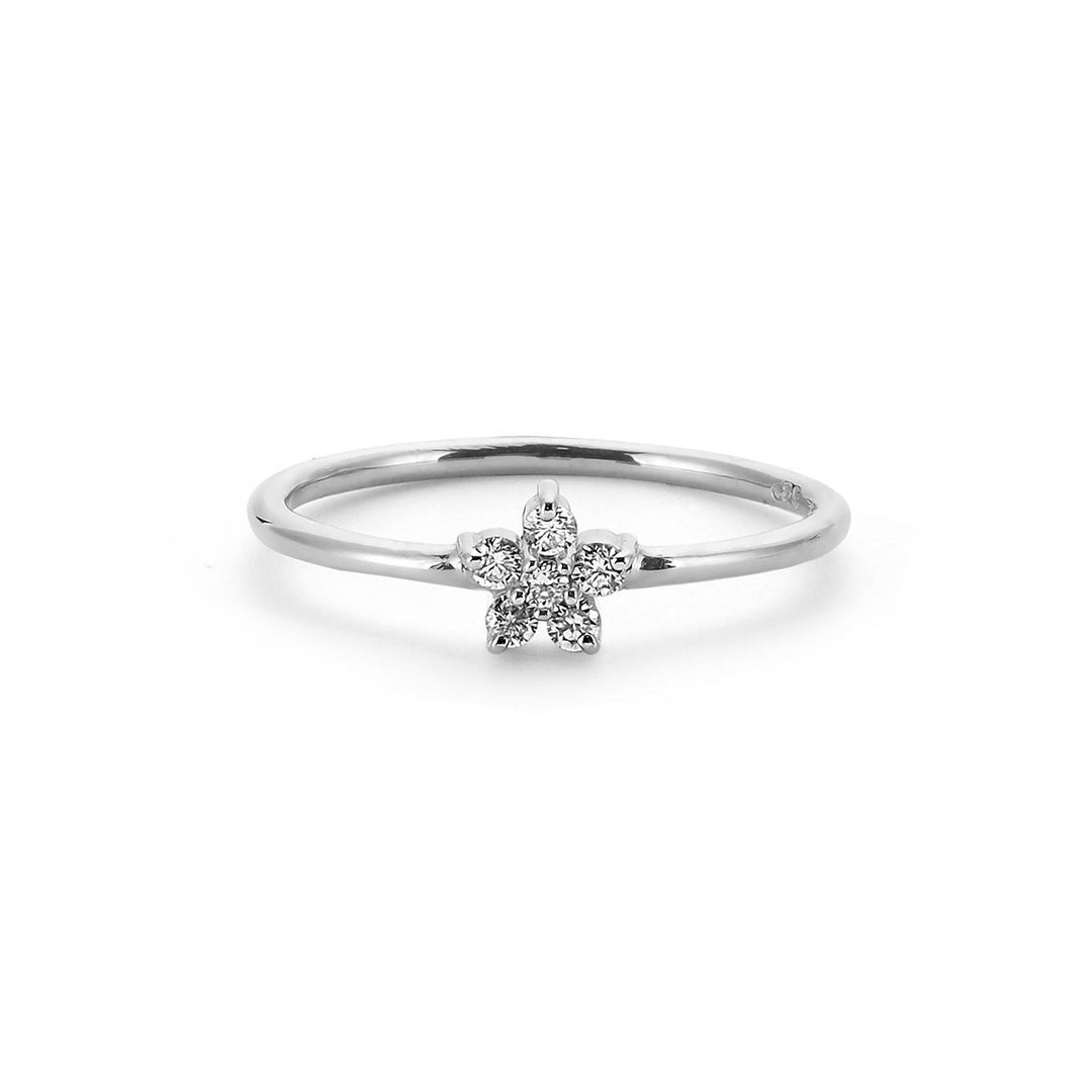 Diamond Flower Ring