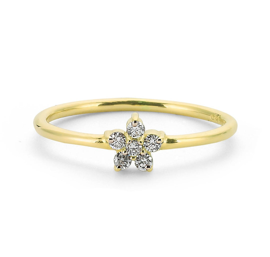 Diamond Flower Ring