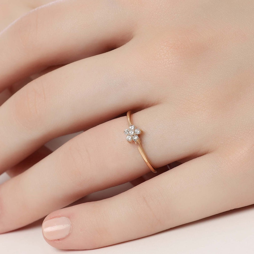 Diamond Flower Ring