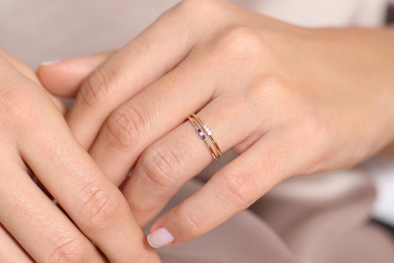 Dainty Diamond Stacking Ring