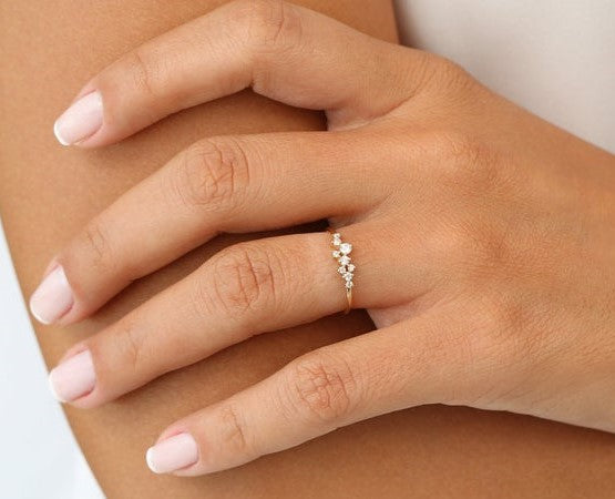 Diamond Cluster Ring