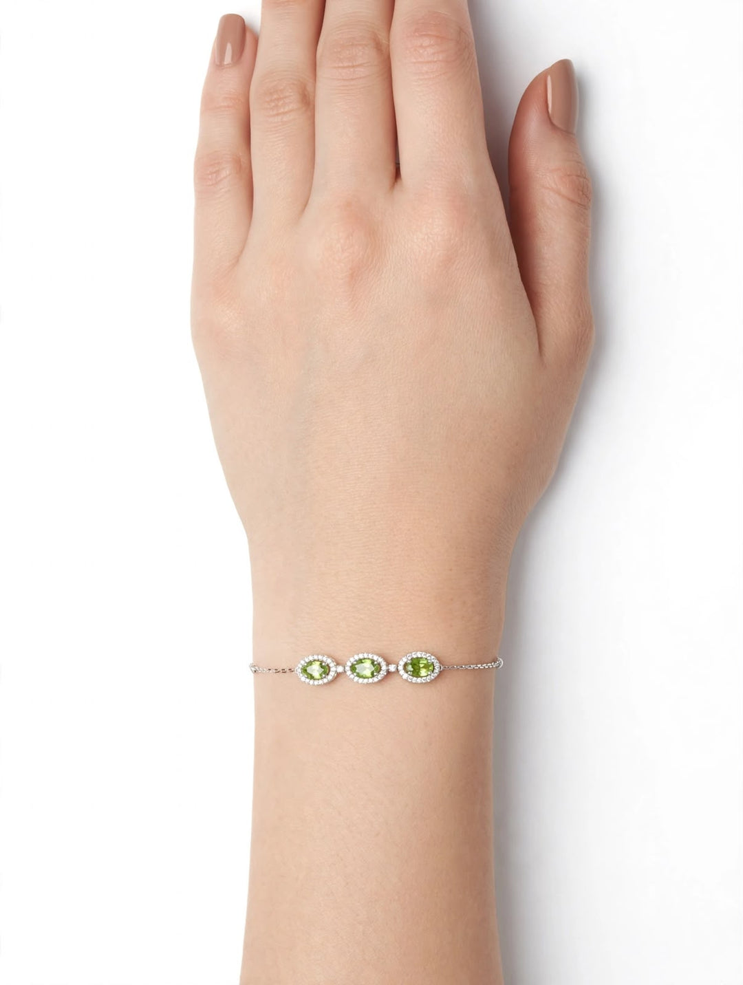 Peridot Trio Charm Bracelet