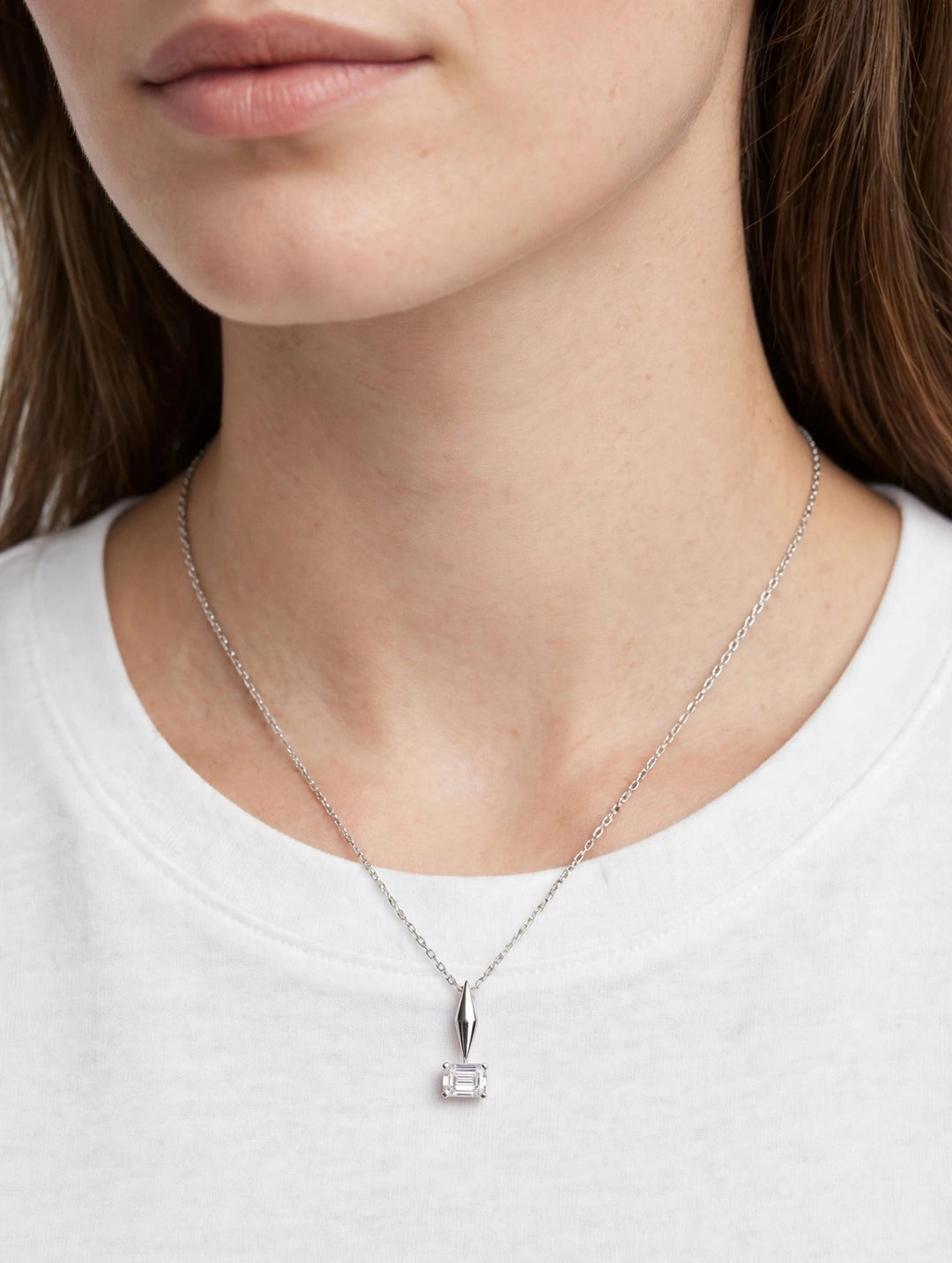 Emerald Solitaire Necklace