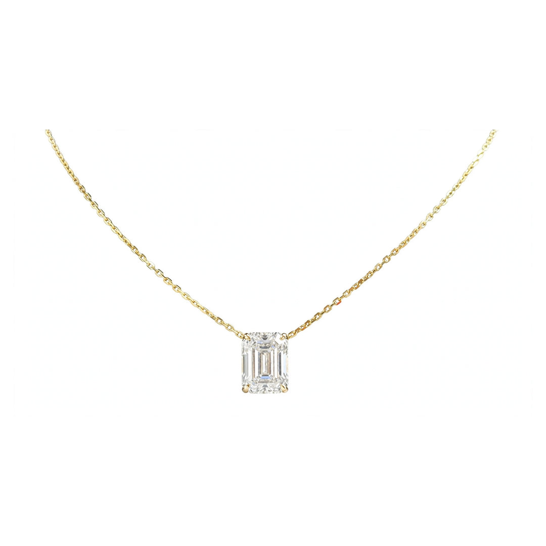 Emerald Solitaire Necklace