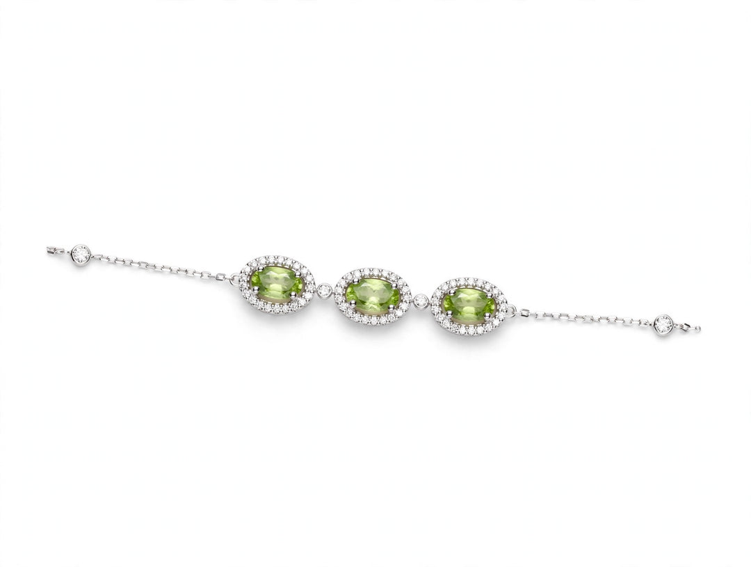 Peridot Trio Charm Bracelet